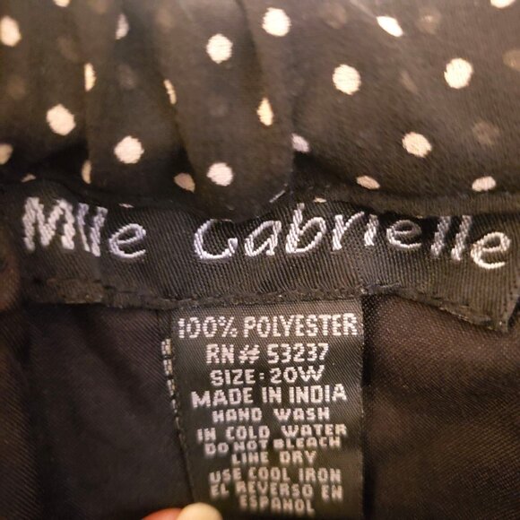 Mlle Gabrielle Polka-dot Trimmed Floral Print Chiffon Midi Skirt Size 20W EUC - Picture 8 of 9